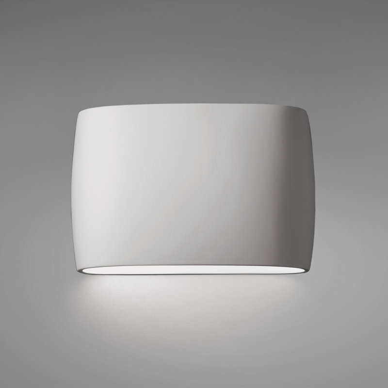 Armance Ceramic Flush Mounted Sconce, 9.75" H x 16" W x 4" D, Bisque