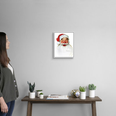 Norman Rockwell, père Noël, art mural sur toile