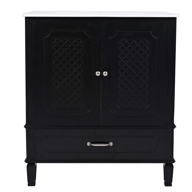 Ensemble de meuble-lavabo 60 po avec lavabo double 60 po, 2 armoires avec porte et 2 tiroirs
