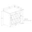 Table de chevet rectangulaire 1pc