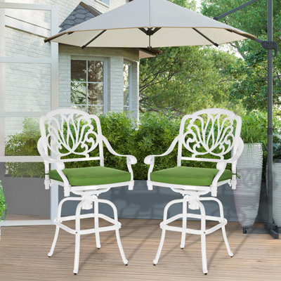 45.8" Patio Bar Stool with Cushion
