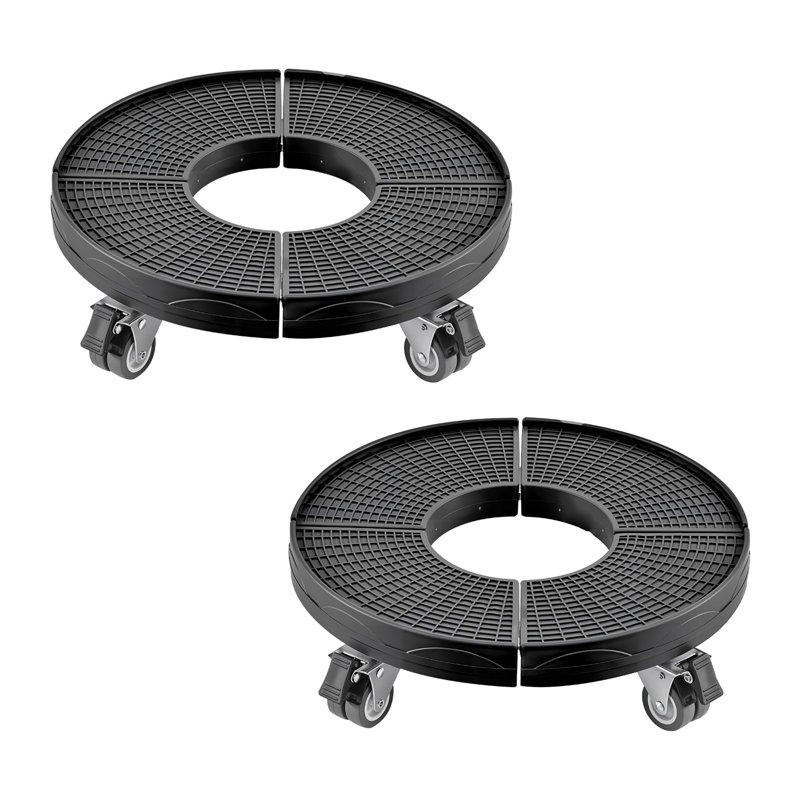 Ensemble de 2 poubelles rondes pour poubelle réglable en plastique 15 à 22,8 po