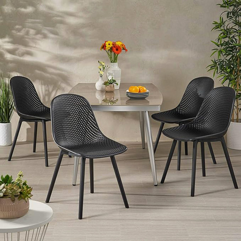 ensemble de 2 chaises de patio sans accoudoirs avec pieds robustes
