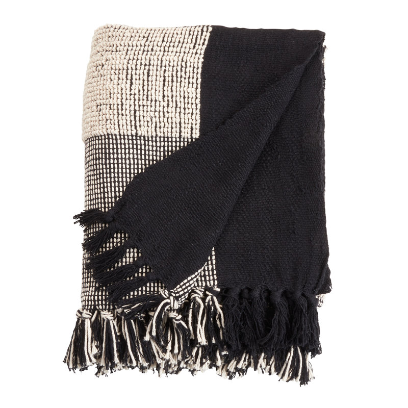 Striped Design Cotton Throw Blanket