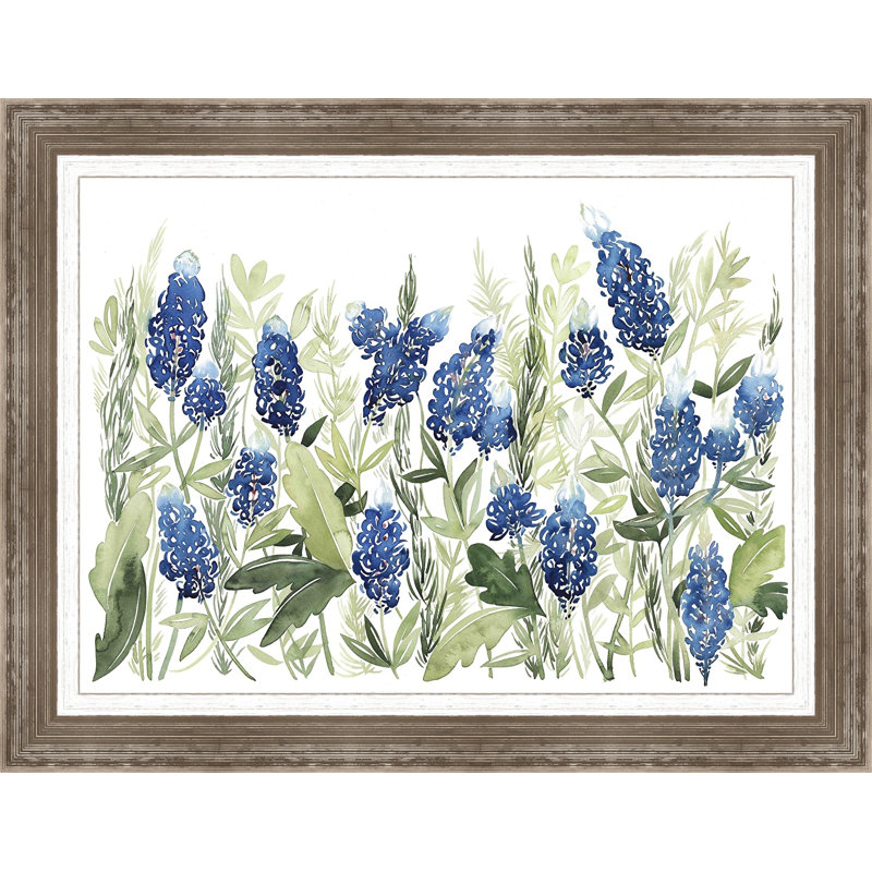 « bluebonnet iii », reproduction d’art encadrée