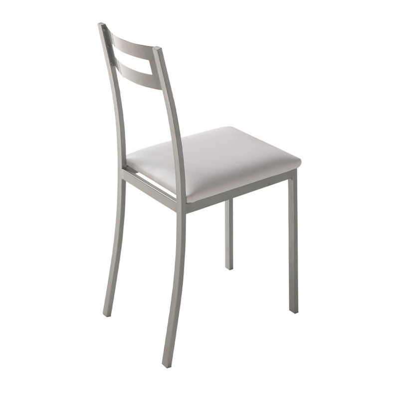 Aceion 46cm H Upholstered Ladder Back Side Chair, White