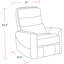 Fauteuil inclinable et pivotant manuel 31 po avec accoudoirs encastrés Casarez-1612278417-1612269061
