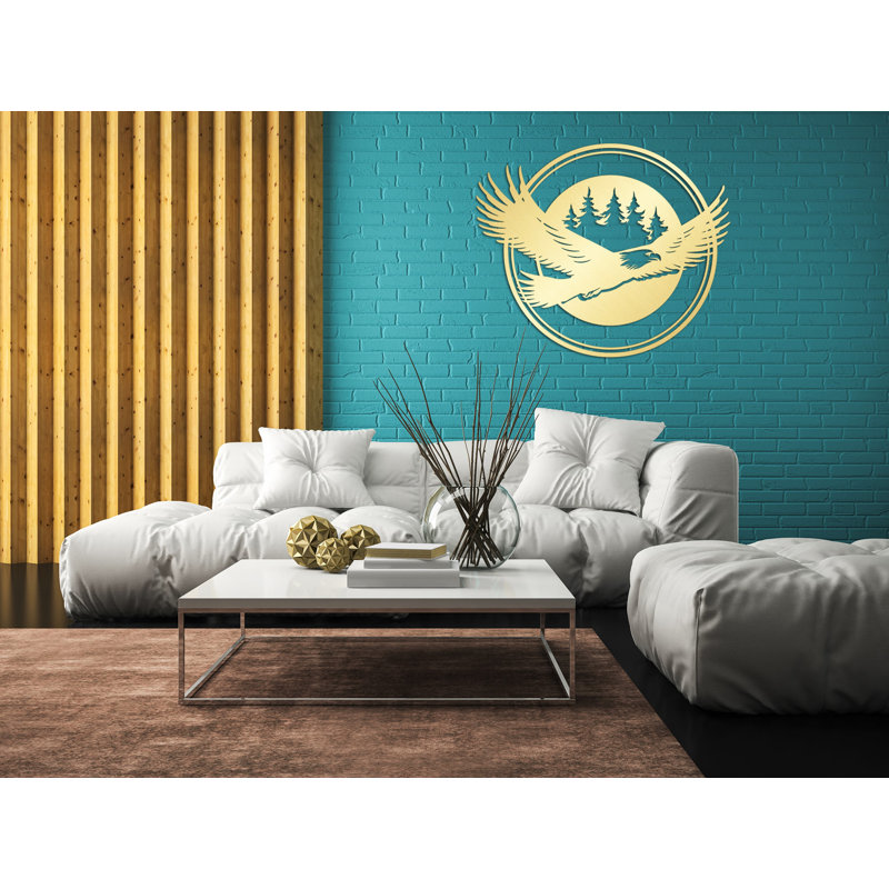 Aigle à tête blanche, décoration murale en aigle et nature pour décoration de maison et de bureau ou cadeau, Noir mat