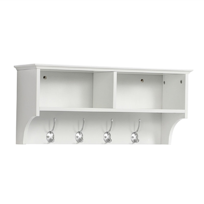 Wall 4 - Hook Wall Mounted Coat Rack