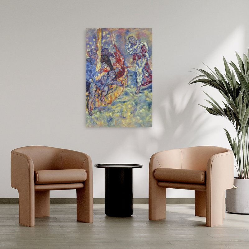 Jesus On The Sea Of Galilee, 1936 Abstract Contemporary Horse Wall Art Print by Rene Morere - Wrapped Canvas Print