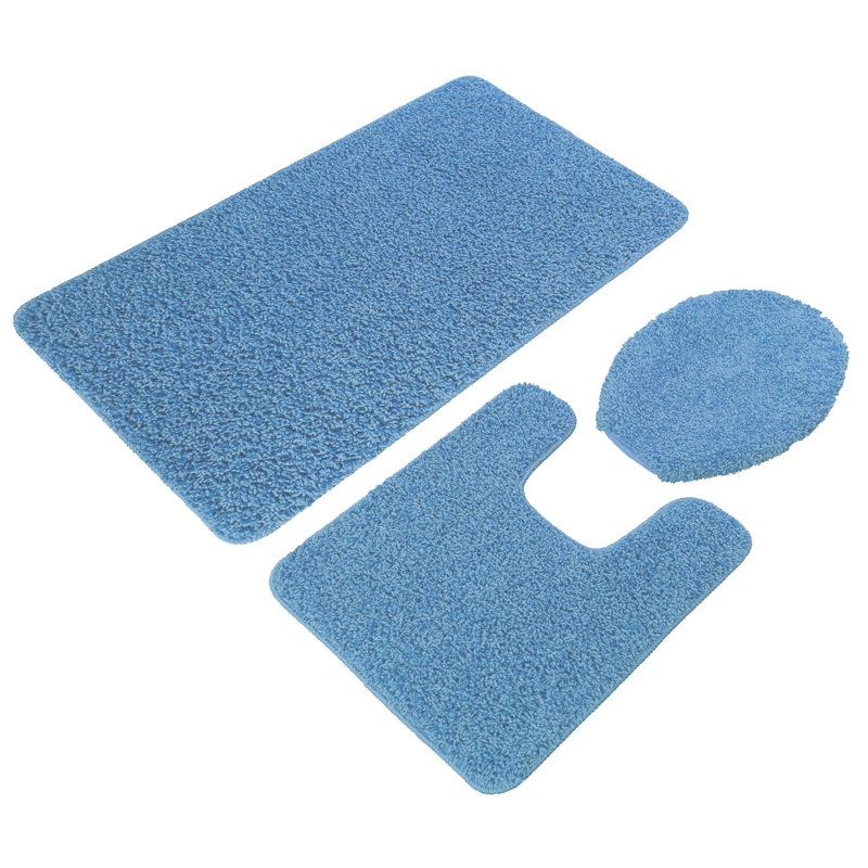 Saveion Non-Slip Bath Rug, Blue
