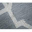 Tapis d'intérieur rectangulaire en laine gris pâle et blanc, noué à la main, à motif géométrique.-1765111640