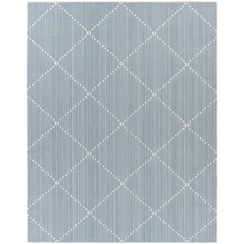 Tapis intérieur / extérieur bleu clair / blanc Daivian, Rectangle 5 pi 3 po x 7 pi