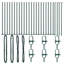Vidaxl Fence Post 26 Pcs Silver Steel-116846516