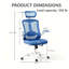 Chaise de bureau ergonomique, appui-tête réglable avec support lombaire et accoudoirs rabattables-426565792