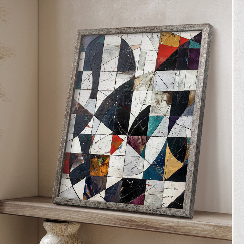 ABSTRACT Series LII, reproduction encadrée - bois massif, H 30 po x l 24 po