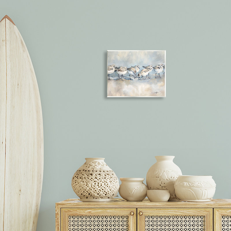 Plaque murale «Sandpiper Birds Mirage» par Ramona Murdock