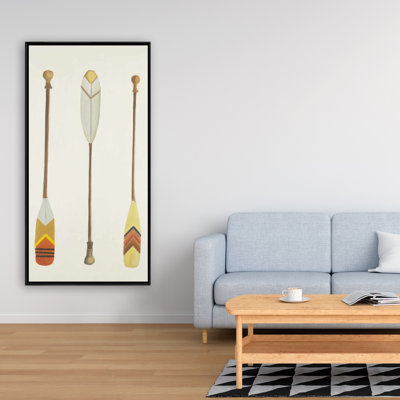 Canoe paddles - 24"x48" Framed canvas