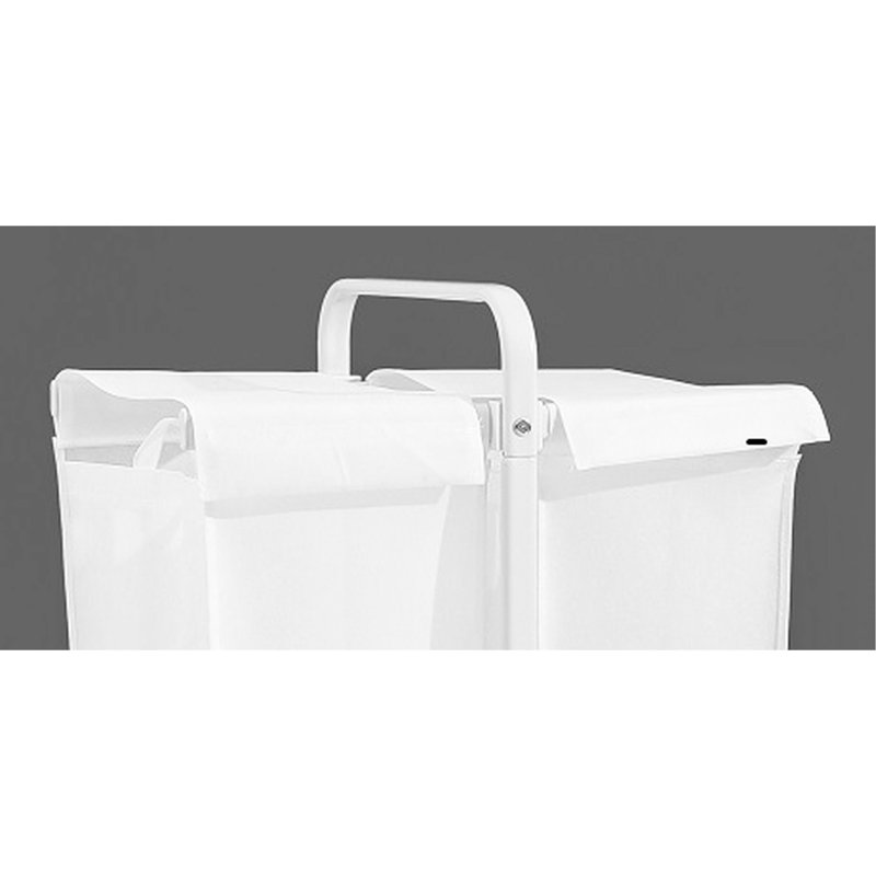 2 110L Laundry Hamper With Lid, White Cloth Basket For Clothes & , Large Storage Sorter Sorting Cards Firm