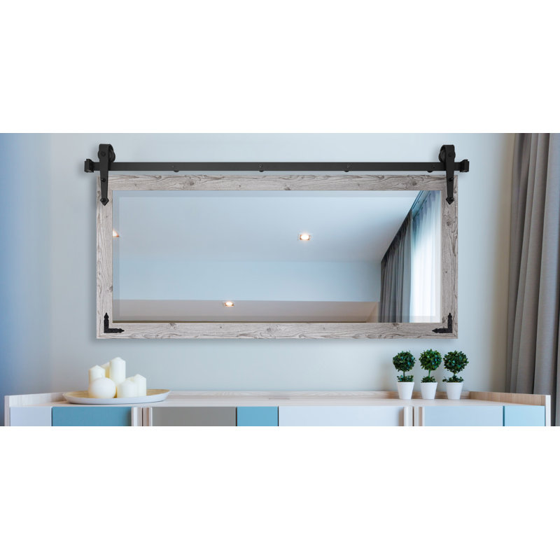Miroir pleine grandeur N Peace, H 32 po x l 66 po, Blanc cassé