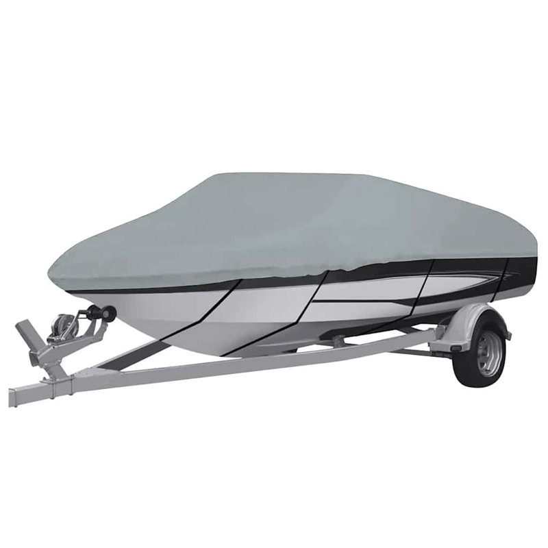 Vidaxl Boat Cover Grey 279.5X104.3X15.7", Gray, 15.7" H x 259.8" W x 92.5" D