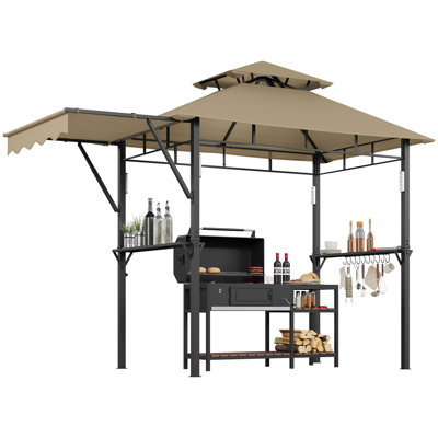 Pavillon de jardin robuste pour barbecue extérieur