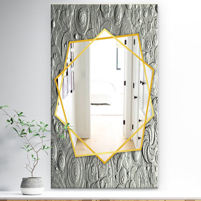 Miroir mural fleur