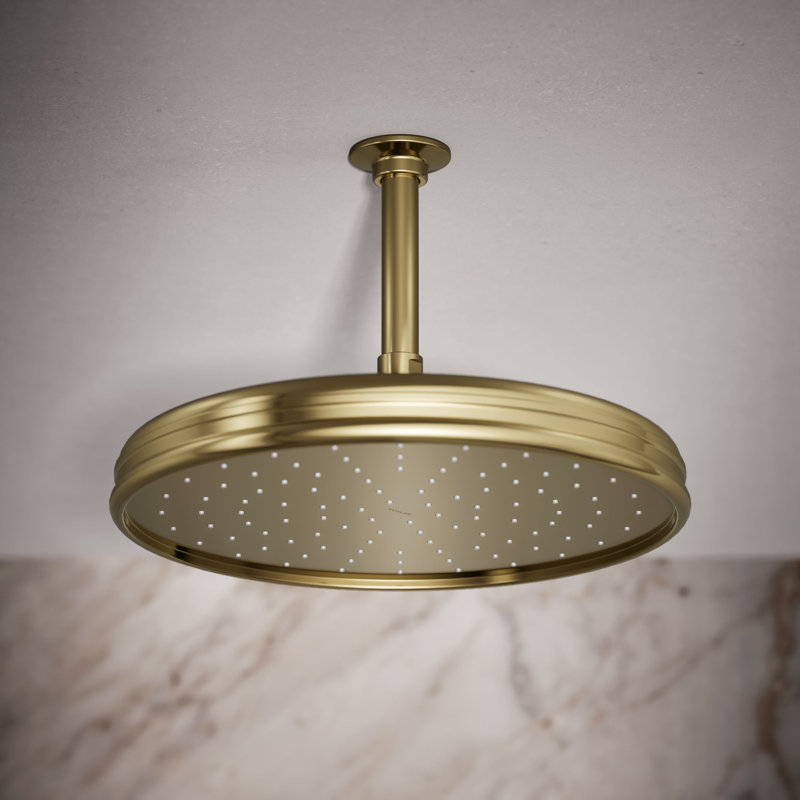 Pomme de douche fixe Rain, Or éclatant de style français