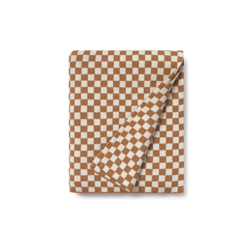 Carreaux de couverture tricotés, Caramel
