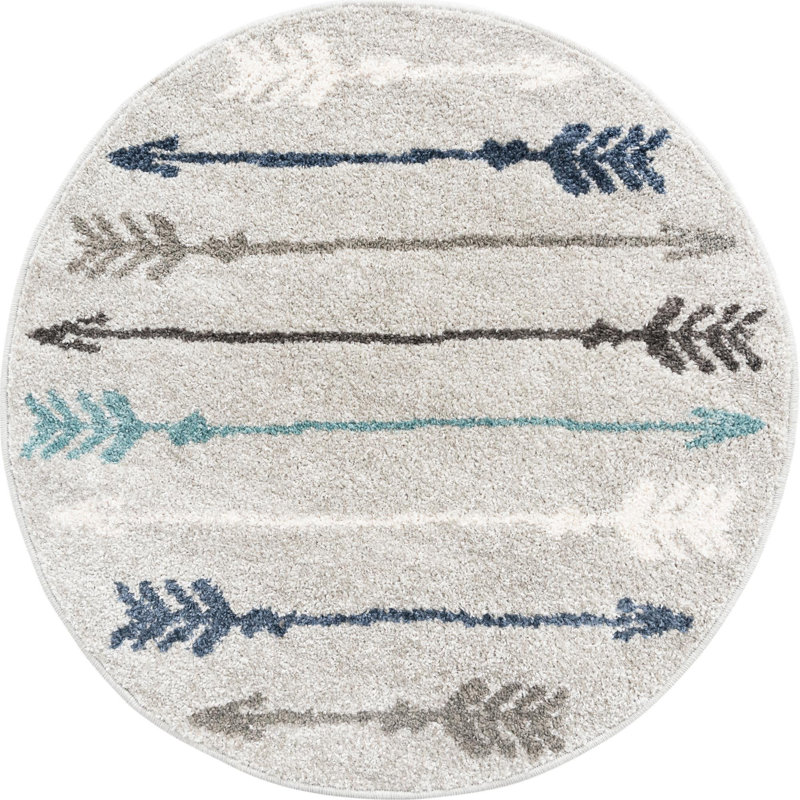 Dryden Geometric Indoor Rug, Round 3'3"