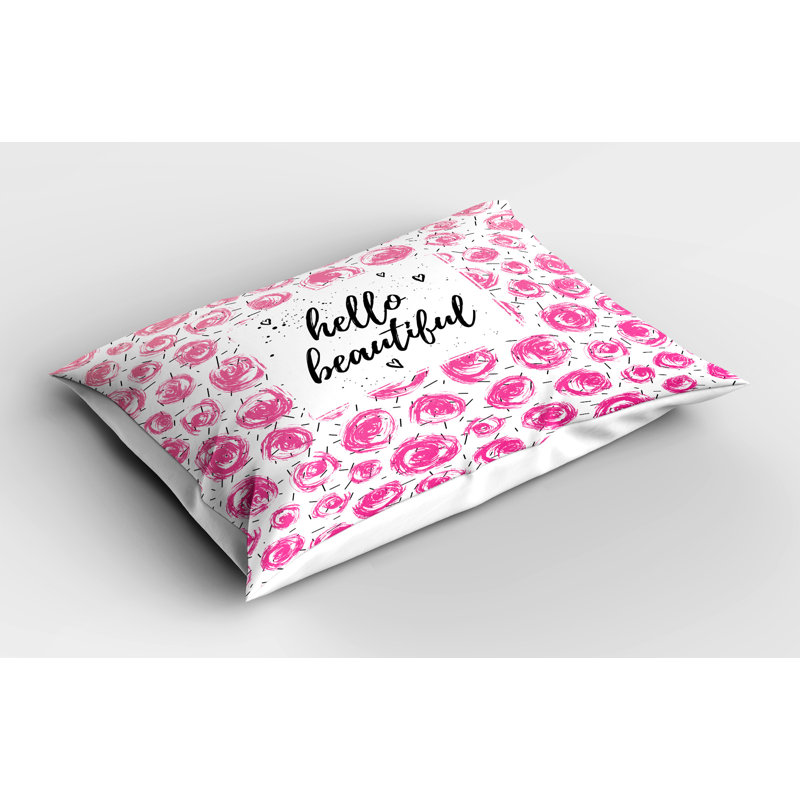 Ambesonne Hello, coussin décoratif, ensemble de 2 taies aquarelle, H 20 po x l 26 po