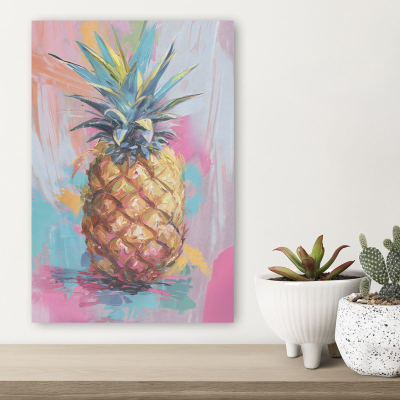 Pineapple Abstract Bold Colorful Fruit Nature Wall Art