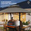 Gazebo de terrasse avec barbecue, cabanon avec crochets, 2,4 m x 1,5 m-134796005