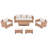 7 - Person Outdoor Wicker Seating Group With Cushions