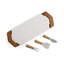 Nambe Chevron Cheese Tray W/ Knives