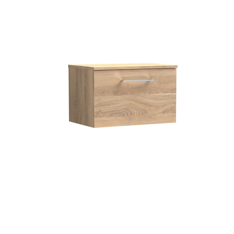 Arno 23.82cm Single Bathroom Vanity Base Only, Bleached Oak