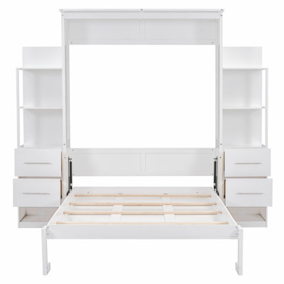 Murphy Bed Wall Bed with Shelves