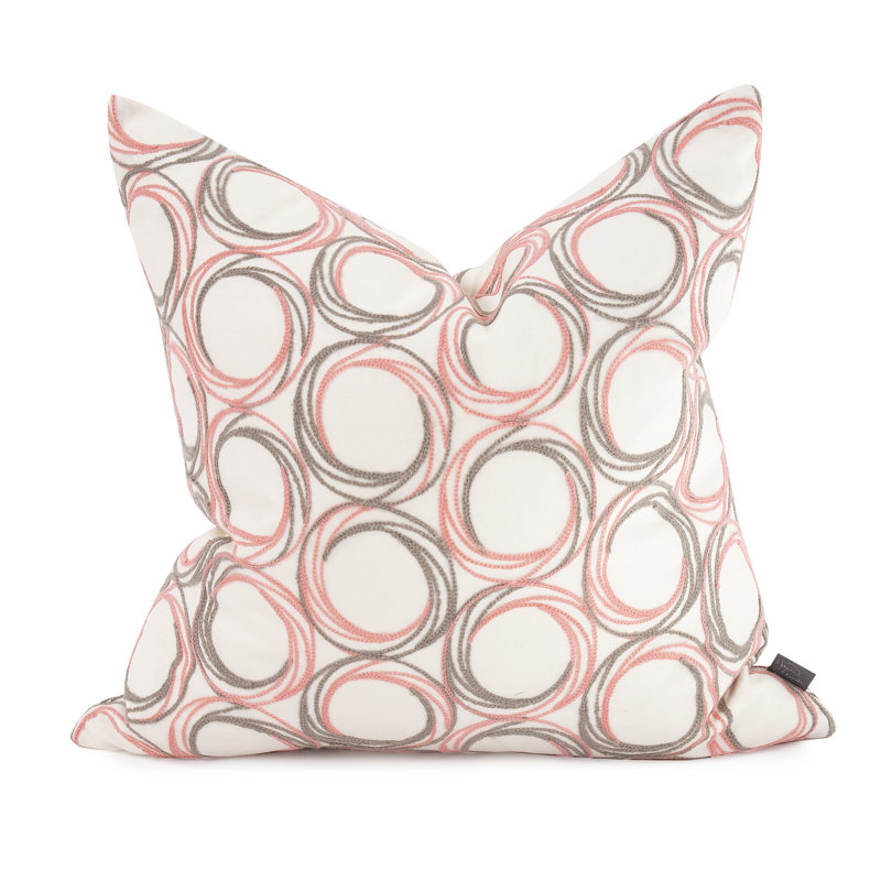Coussin décoratif carré & insert, H 20 po x l 20 po, Corail