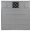 Grand lit escamotable avec rangement multifonctionnel, gris moderne
