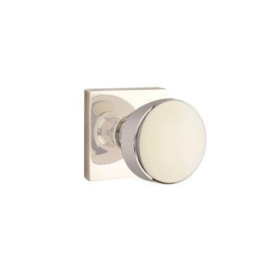Ensemble de boutons de passage Emtek avec rosette carrée et bouton Laurent