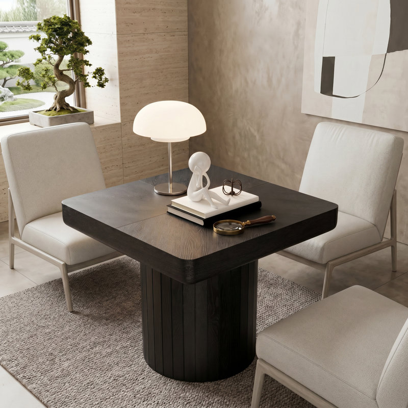 Ensemble de tables basses gigognes Modern Wood, Black;Dark Walnut