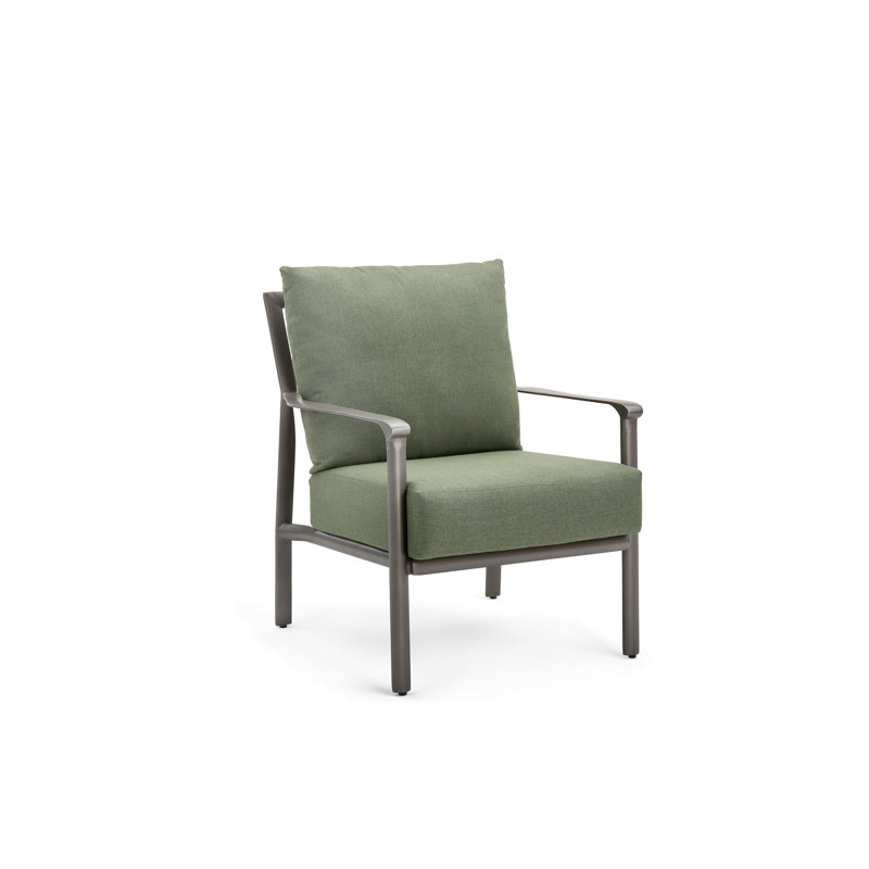 Chaise de patio avec coussins Aspen, Vert, Brun, Non
