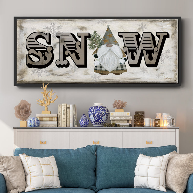 «Winter Wonderland Friend Snow», toile encadrée, H 8 po x l 20 po