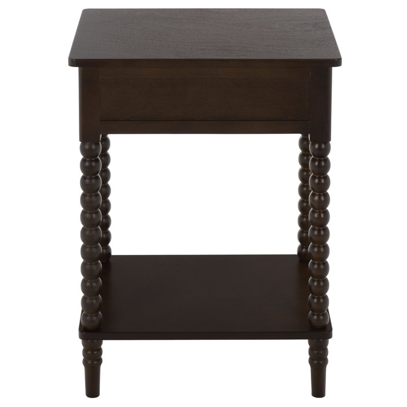 Table d'appoint à un tiroir Or bis, Dark Chocolate
