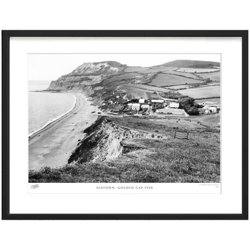 Seatown, Golden Cap 1930 1 Piece Single Picture Frame Wall Art, 45cm H x 60cm W x 2.3cm D