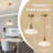 Junathean 1 - Light 10.23"Wide Gold Dome Pendant with Petal Glass Lampshade with Cord-112383669-122780815