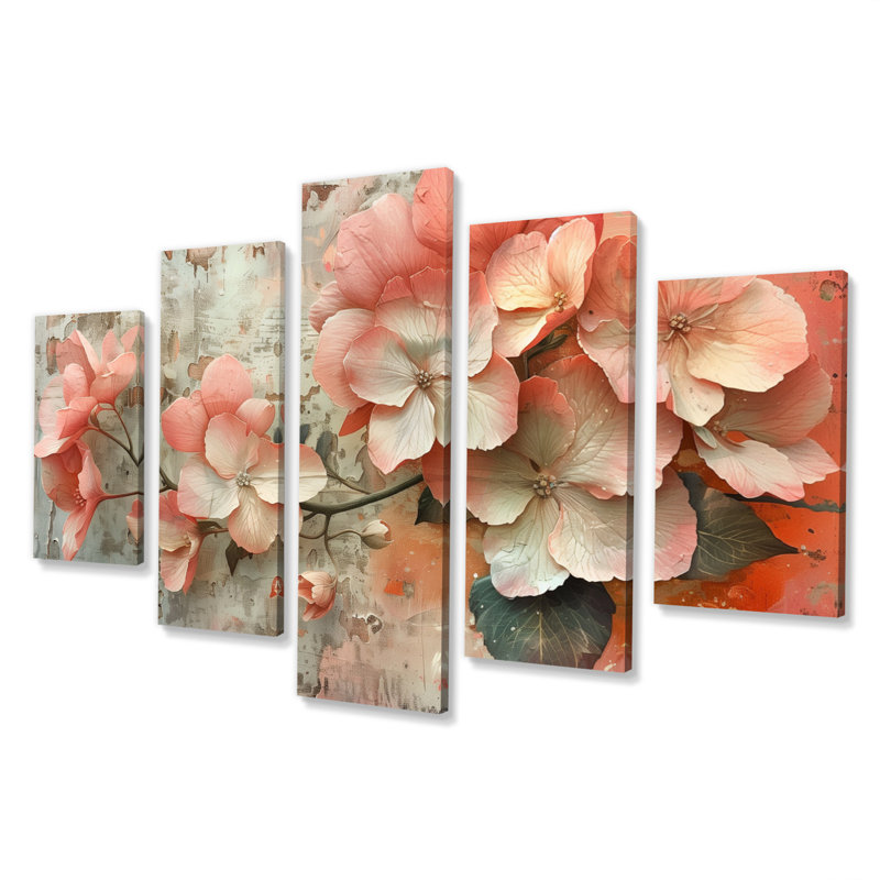 «Pink Grey», ensemble d'art sur toile