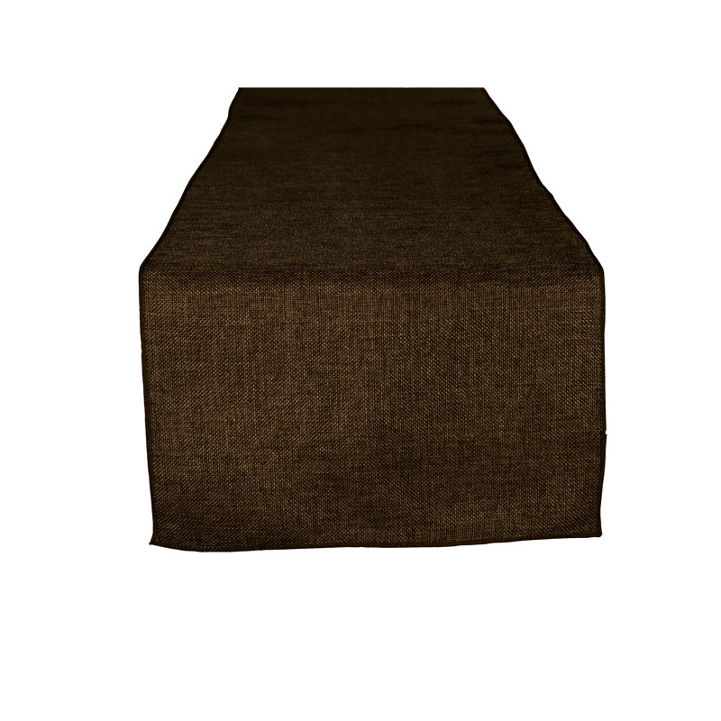 Iona-Lilly Solid Colour Table Runner, Brown, 12" H x 108" W x 0.5" D