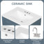 Meuble-lavabo autoportant 24 po avec lavabo en céramique et cadre en bois massif 24 po-324307040-324307046