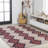 Zed Modern Trellis Kilim Machine-Washable Red/Ivory Rug-1265008204